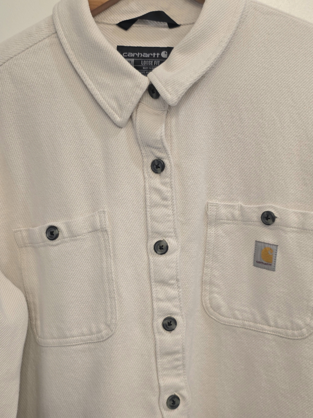Carhartt TW5991-W Loose Fit Shirt Jacket - Off-White Cream - Men's XXL - Picture 2 of 10